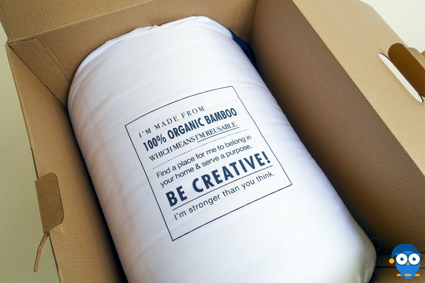 Panda duvet in bamboo bag